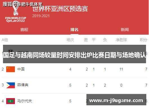 国足与越南同场较量时间安排出炉比赛日期与场地确认